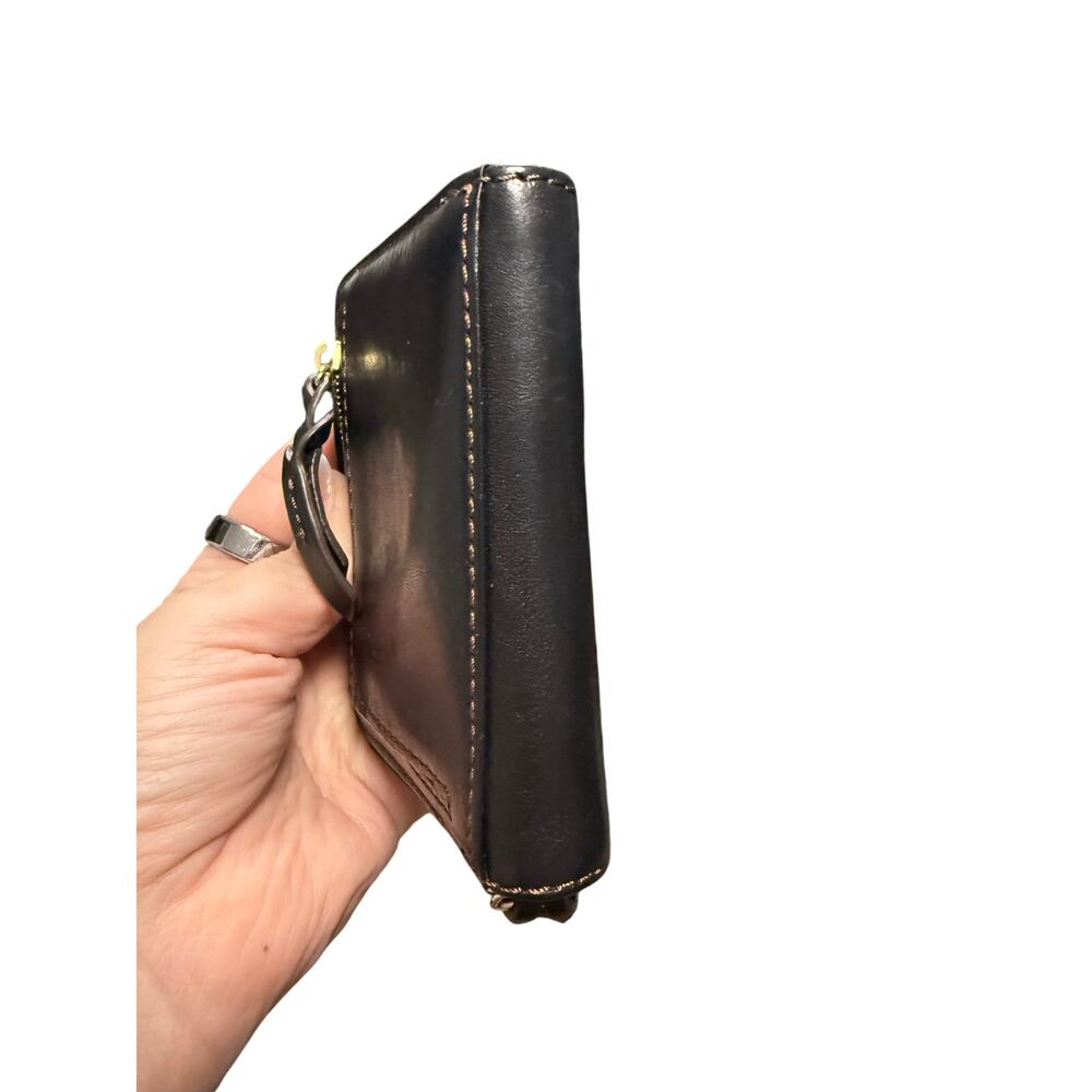Vintage Dooney & Bourke Black Leather Zip Wallet - Picture 3 of 6